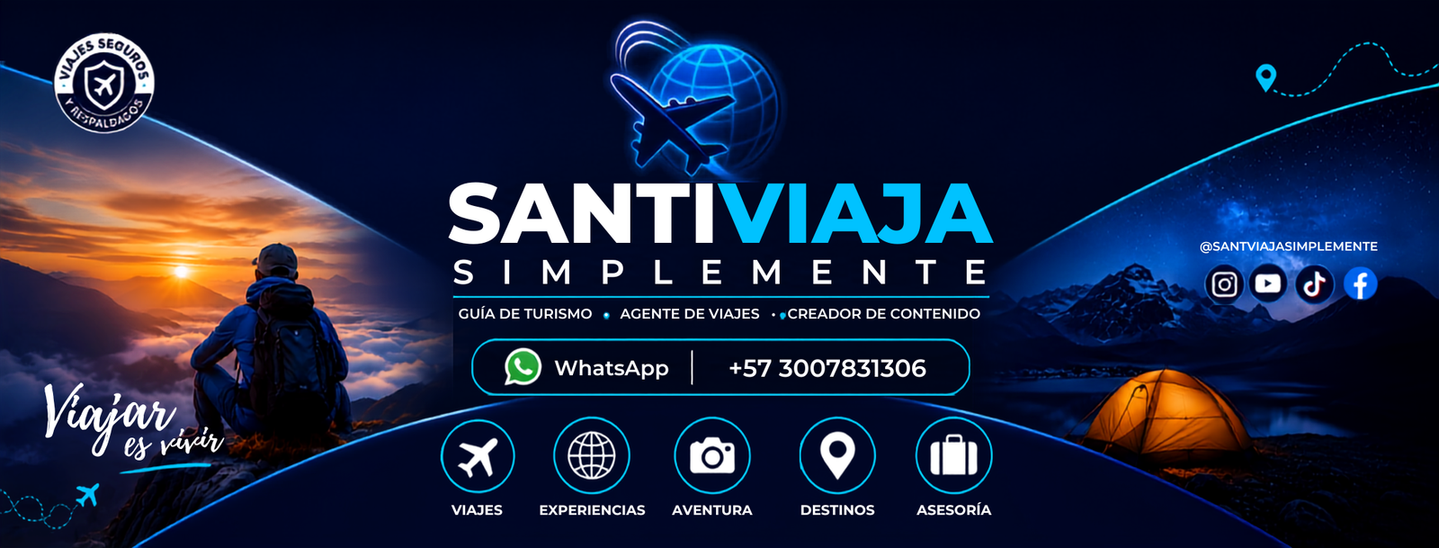 Redes y contacto del Guia-de-turismo-•-Agente-de-Viajes-•-Creador-de-Contenido-Santi-Viaja-Simplemente